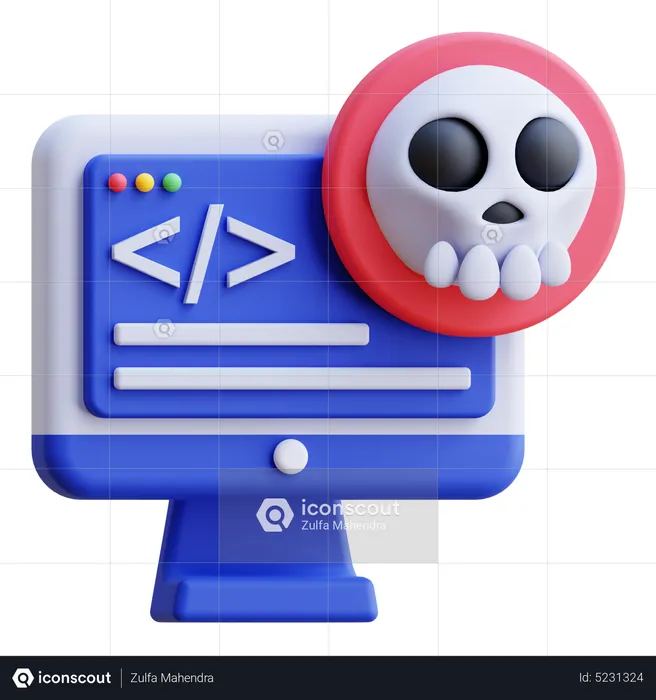 Piratage de sites Web  3D Icon