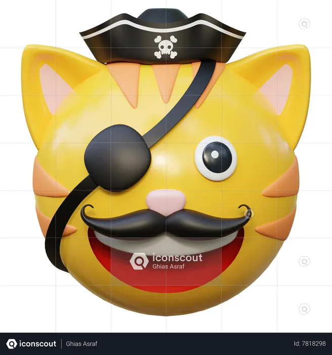 Pirate Emoji 3D Icon
