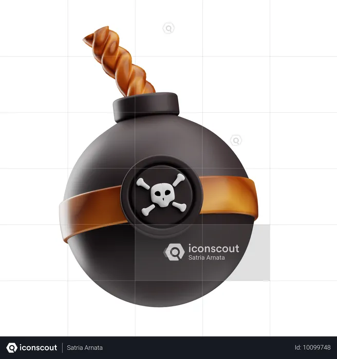 Pirate Bomb  3D Icon