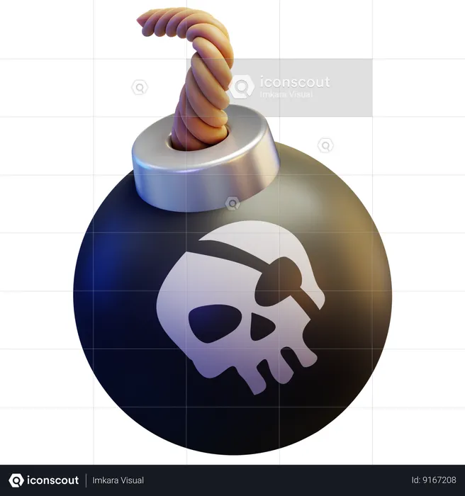 Pirate Bomb  3D Icon