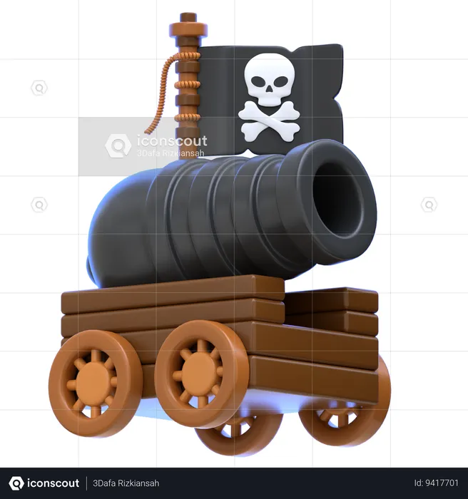 Pirate Cannon  3D Icon
