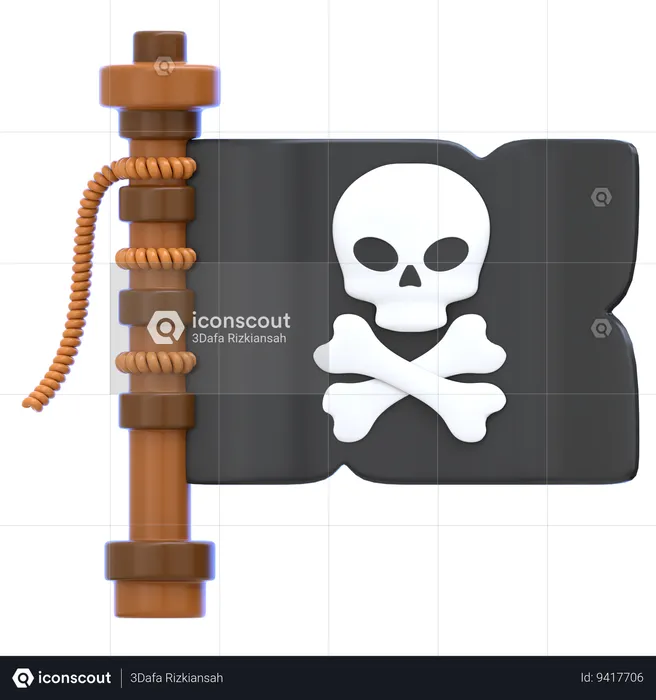 Pirate Flag  3D Icon