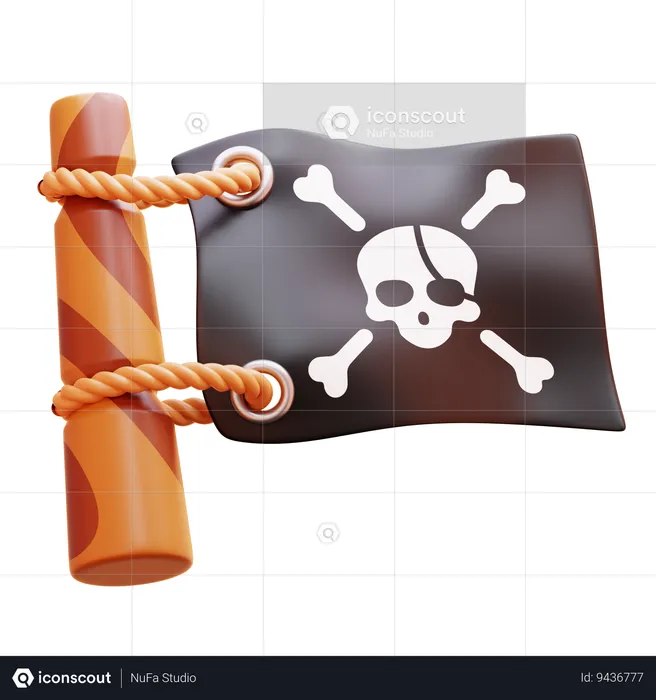PIRATE FLAG  3D Icon