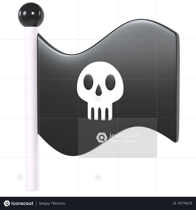 Pirate Flag  3D Illustration