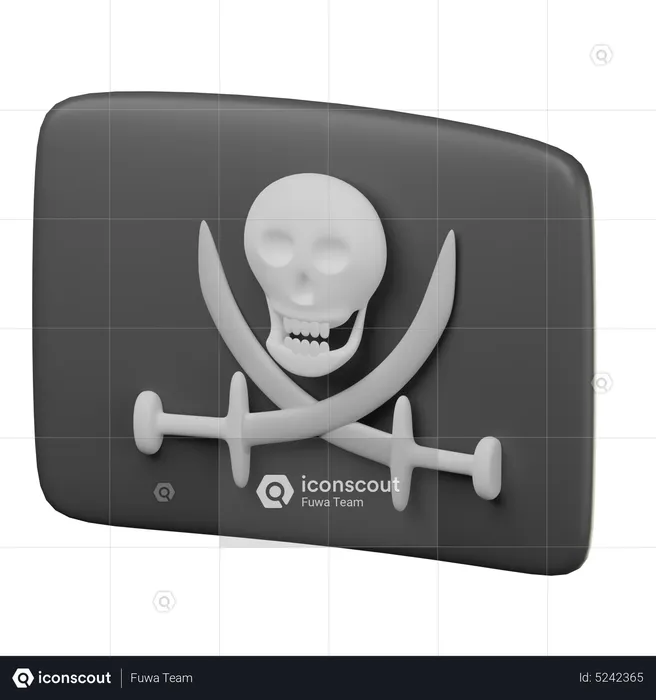 Pirate Flag  3D Icon