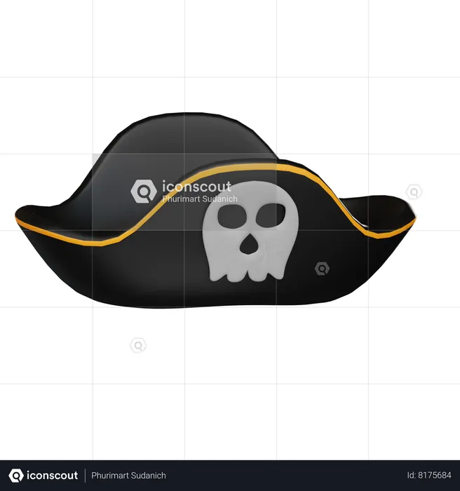 Pirate kid in black hat with hook and sword Vector Image