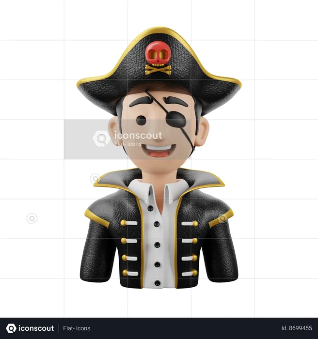 Pirate Male  3D Icon