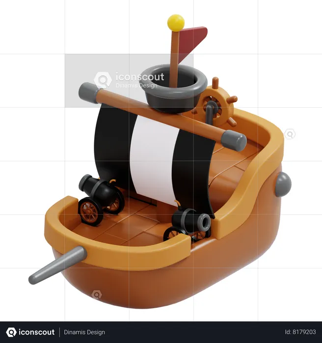 PIRATE SHIP  3D Icon