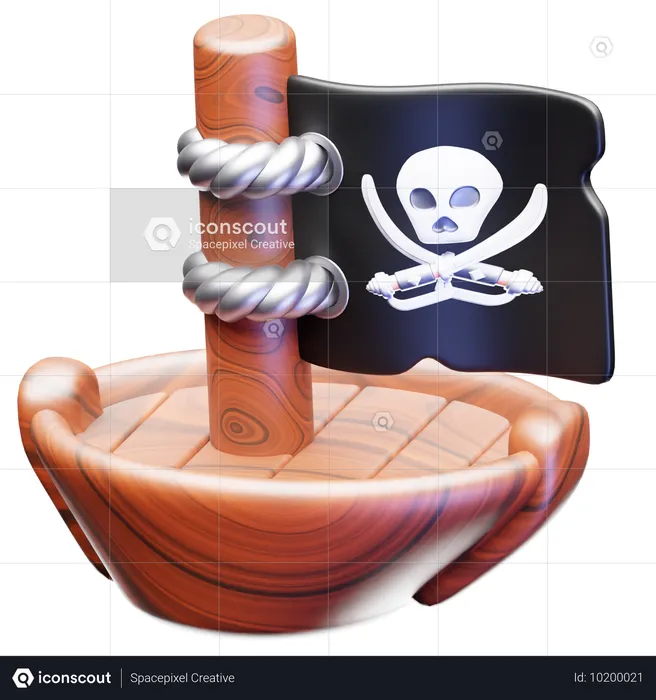 Piratenschiff  3D Icon