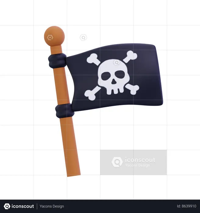 Pirates Flag  3D Icon