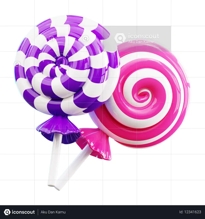 Pirulitos doces  3D Icon