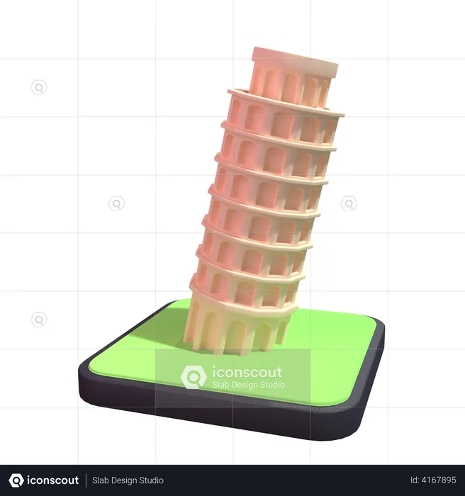 Pisa tower  3D Illustration