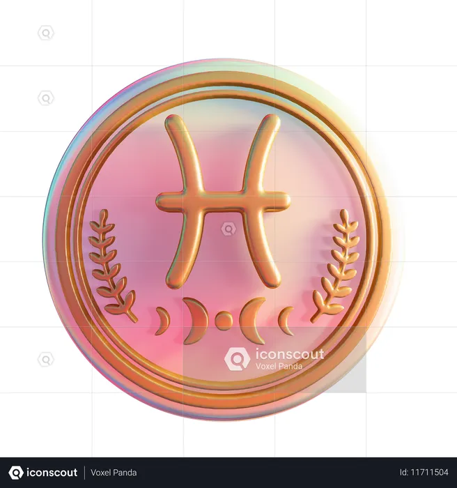 Pisces Zodiac Sign  3D Icon