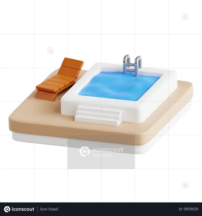 Piscina  3D Icon