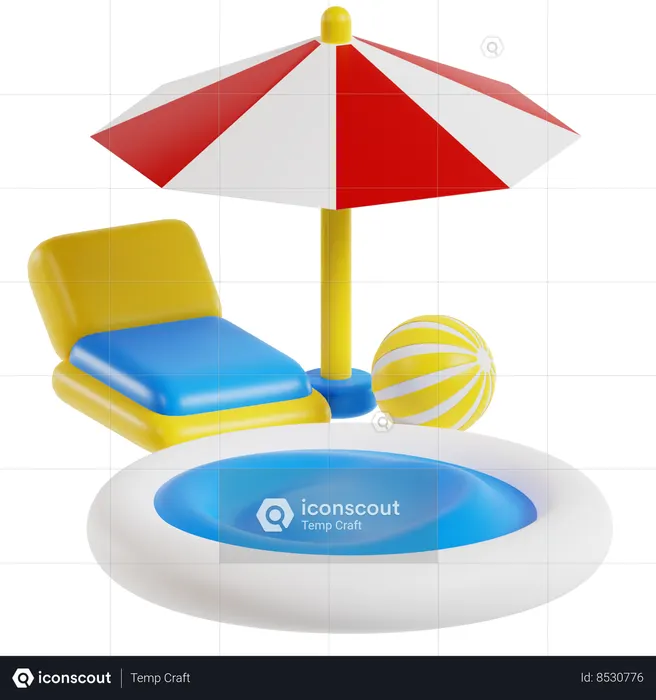 Piscina  3D Icon