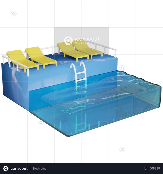 Piscina  3D Illustration