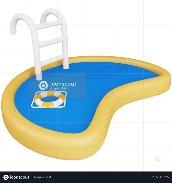 Piscina  3D Icon