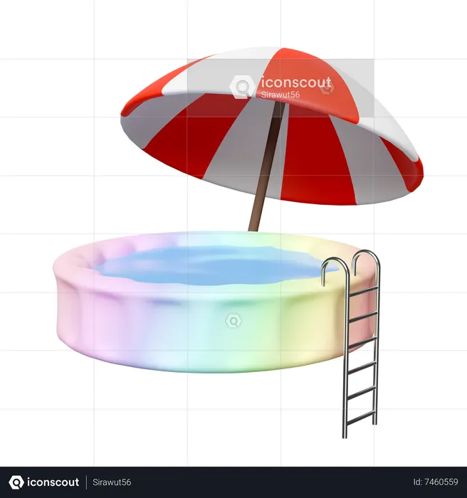 Piscina inflable  3D Icon