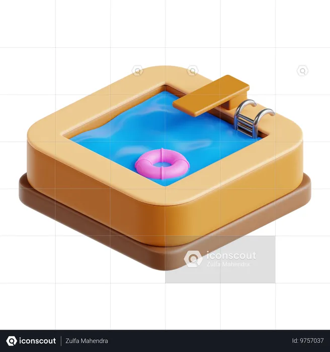 Piscine  3D Icon