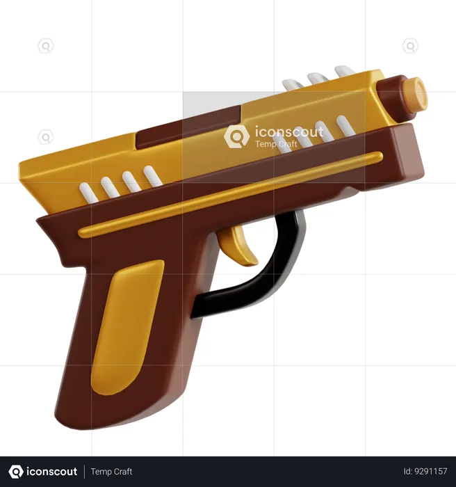 Pistol  3D Icon