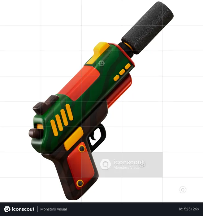 Pistol Gun  3D Icon