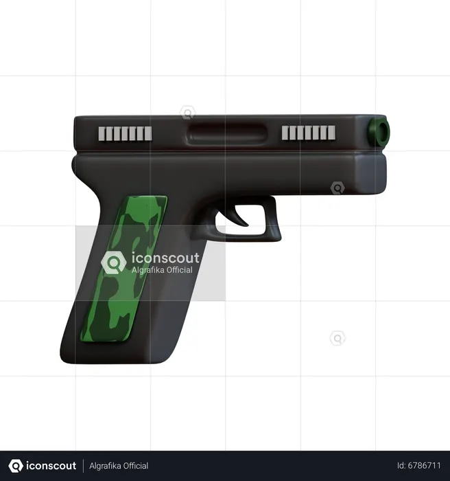 Pistol Gun  3D Icon