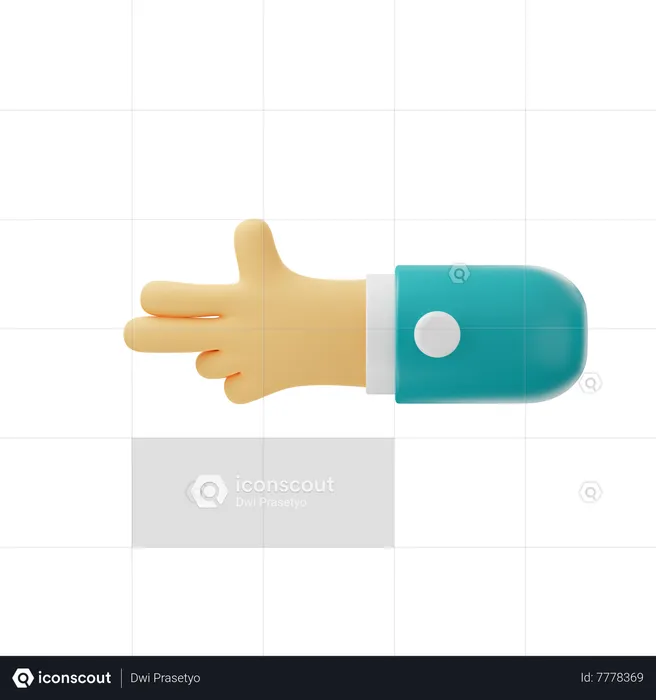 Pistol Hand Gesture  3D Icon