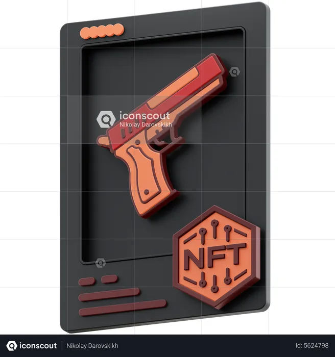 Pistol NFT  3D Icon