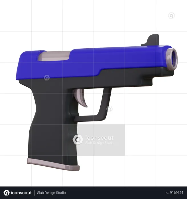 Pistola  3D Icon