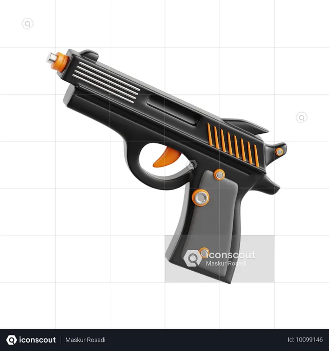 Pistola  3D Icon