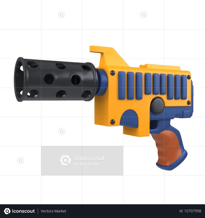 Pistola  3D Icon