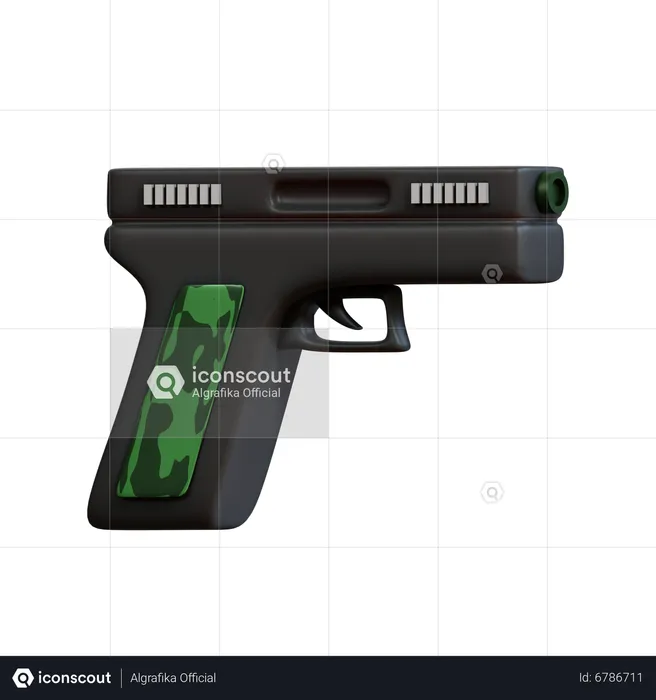 Pistola  3D Icon