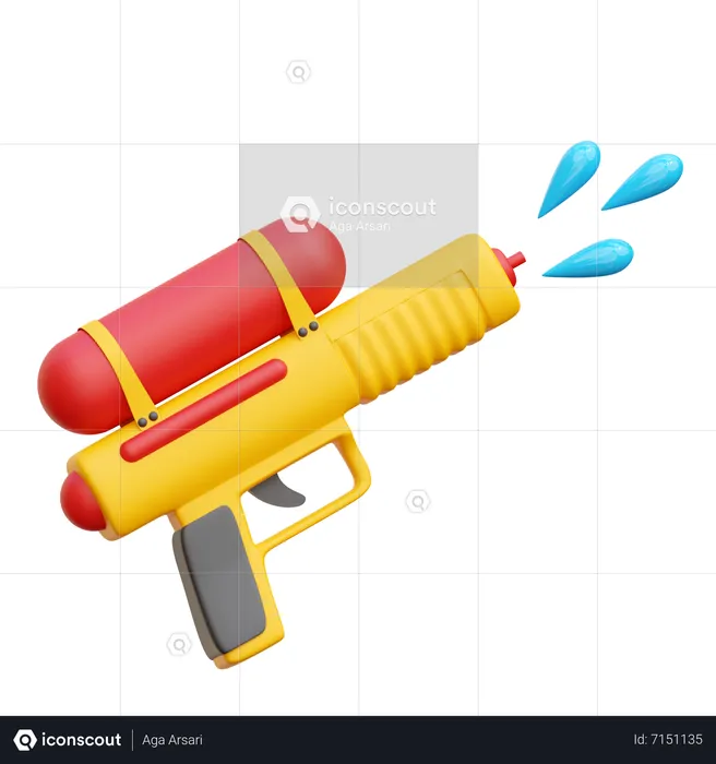 Pistola de agua  3D Icon