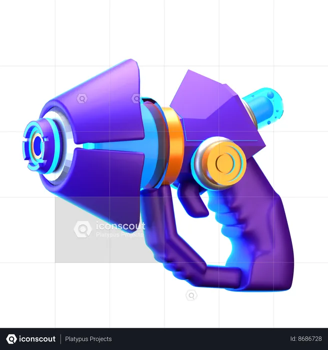 Pistola laser  3D Icon