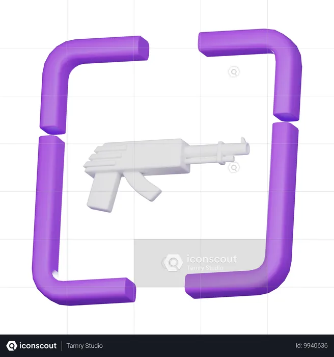 Pistolet  3D Icon