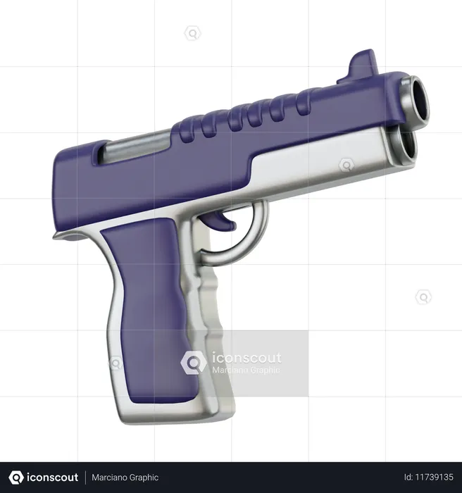Pistolet  3D Icon