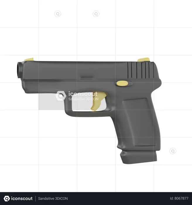 Pistolet  3D Icon
