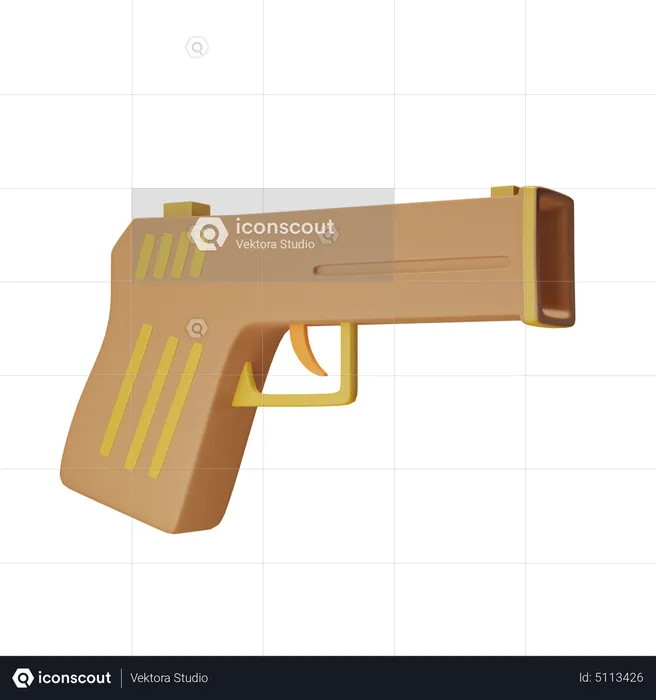 Pistolet  3D Icon