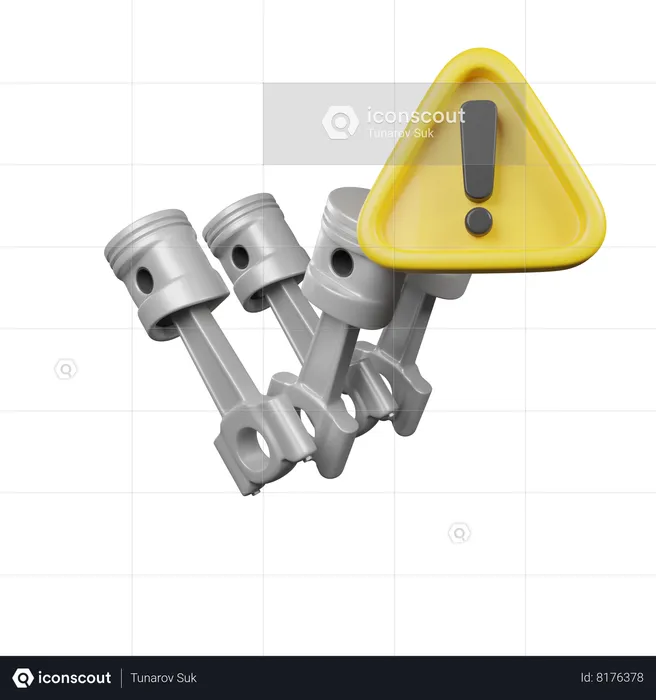 Piston Warning  3D Icon