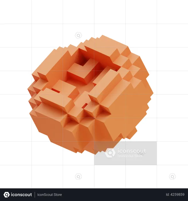 Pixel Blob Cell Fracture  3D Icon