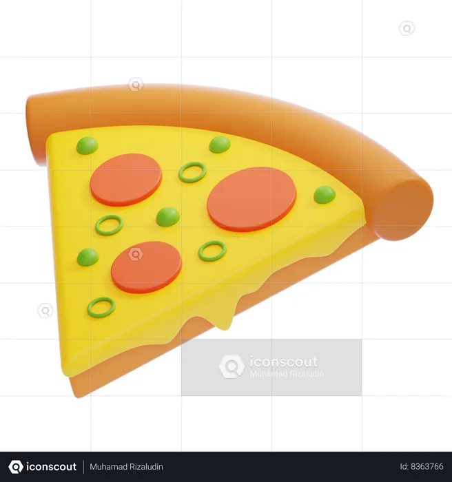 PIZZA  3D Icon