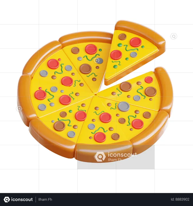 Pizza  3D Icon