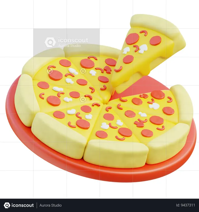 Pizza  3D Icon