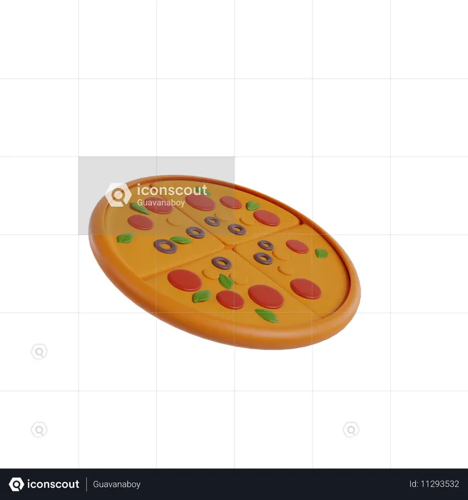 Pizza  3D Icon