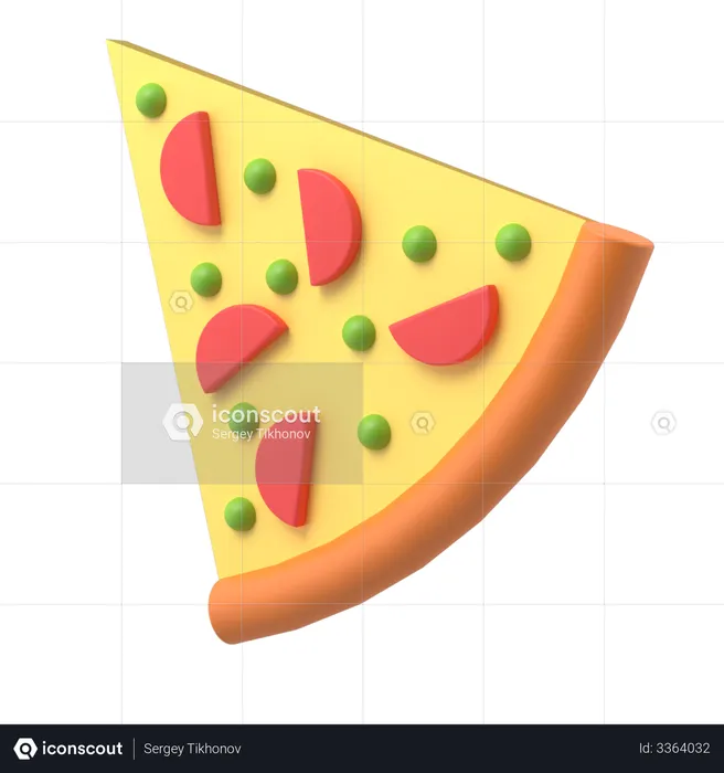 Pizza  3D Illustration