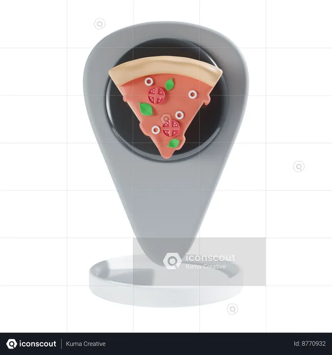Pizza Cafe Location  3D Icon