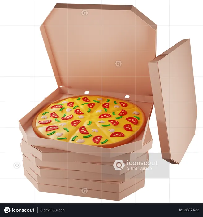 Pizza Delivery  3D Illustration