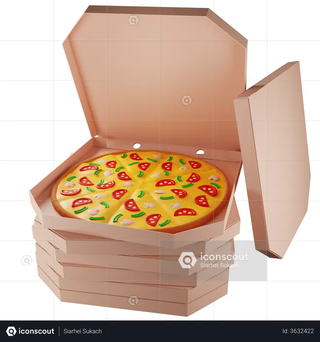 Premium Vector  Pizza in cardboard box food delivery hot italian