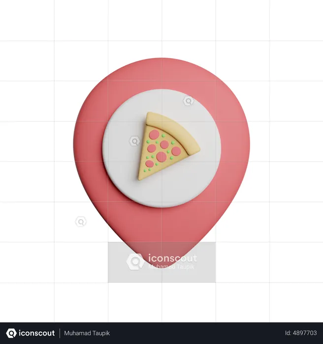 Pizza Location  3D Icon