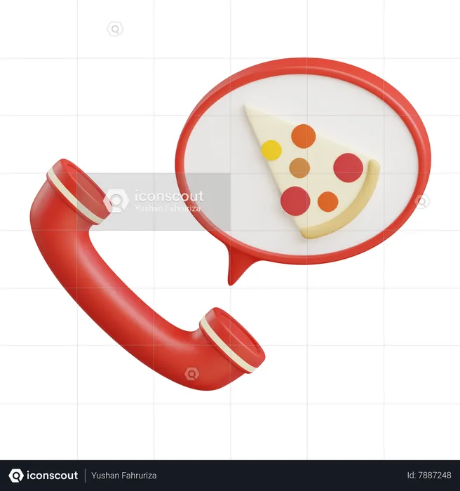 Pizza pedir comida  3D Icon